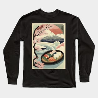 Ukiyo-e Sushi Love Long Sleeve T-Shirt